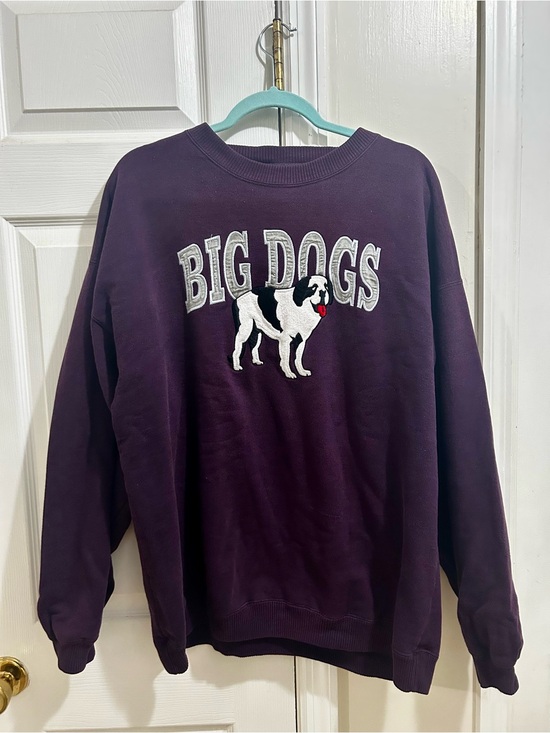 Big Dogs Other - BIG DOGS Embroidered Purple Crewneck Sweatshirt 90’s Vintage Size XL